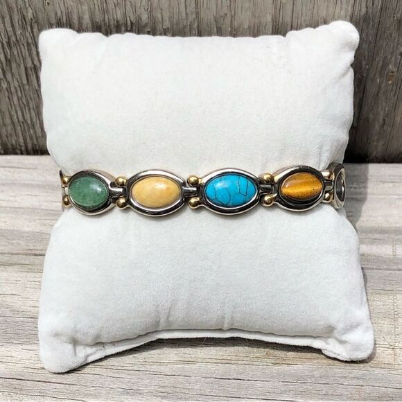 Anne Klein | Semi-Precious Stone Bracelet | Small - 6 3/4” Length - Picture 1 of 4